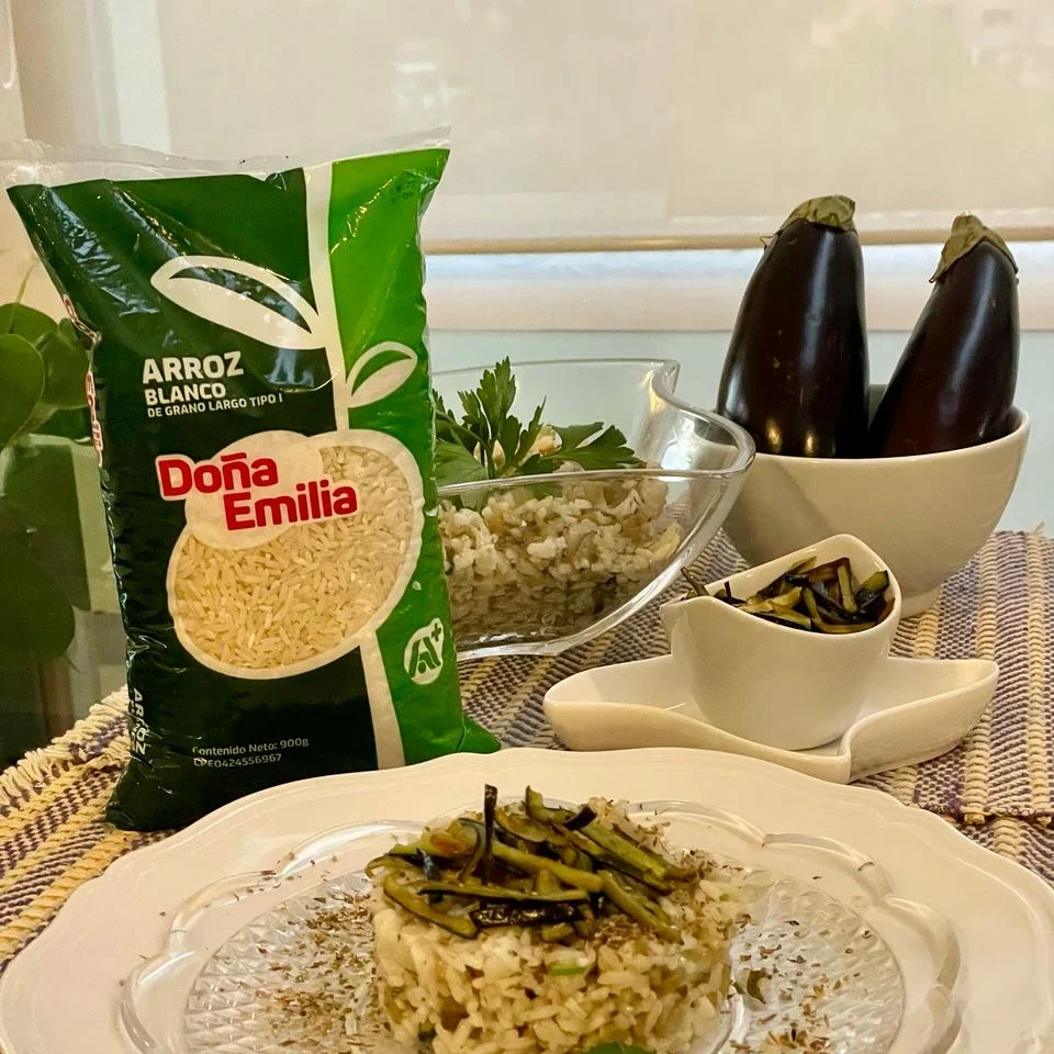 Arroz con berenjena